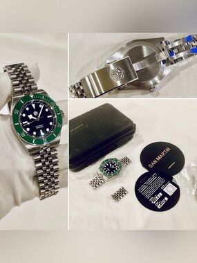San Martin BB58 #SN0128 40mm OTF Clasp GREEN/BLACK “Starbucks” 200m Diver Watch